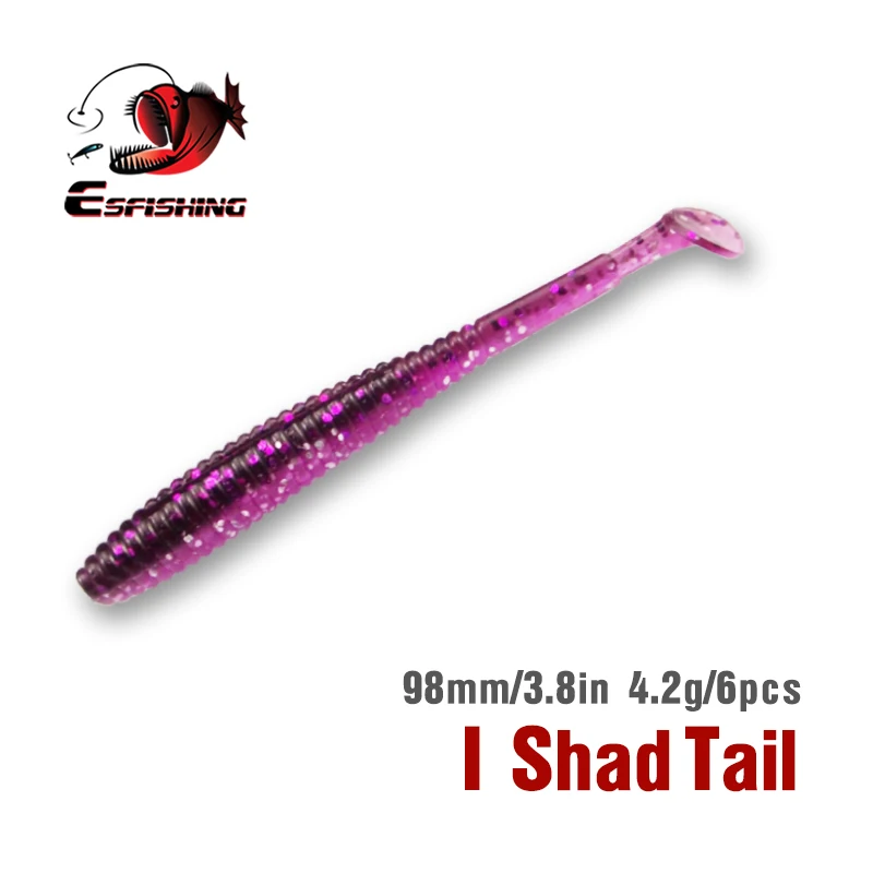 KESFISHING I Shad Tail 4 "Pesca pequeña cola de oscilación rápida silicona Isca cebos artificiales blandos Señuelos de Pesca de lubina - imagen 2