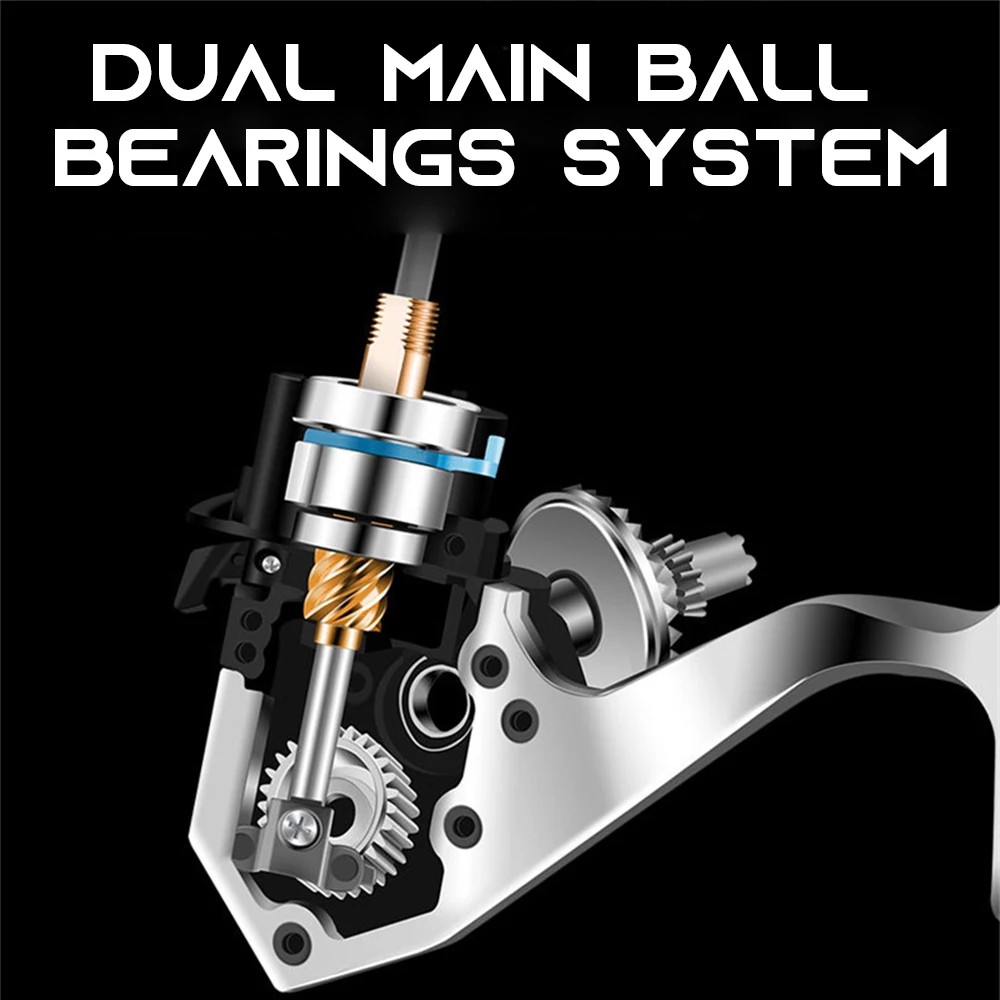 Nuevo carrete de pesca totalmente de Metal, 21Kg, potencia de arrastre máxima, equipo giratorio, mango de carrete de cuerpo de Metal, carrete de fundición de pesca adecuado para todos los agua - imagen 3