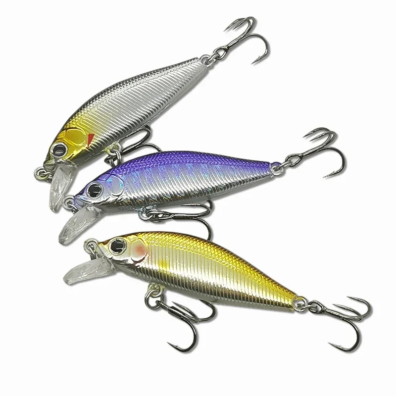 1 Uds 4,5 cm 3,g señuelo de Pesca calidad Mini señuelo Minnow ojos 3D cebo duro de plástico Pesca Wobblers artificiales Crankbait Pesca Baait - imagen 5