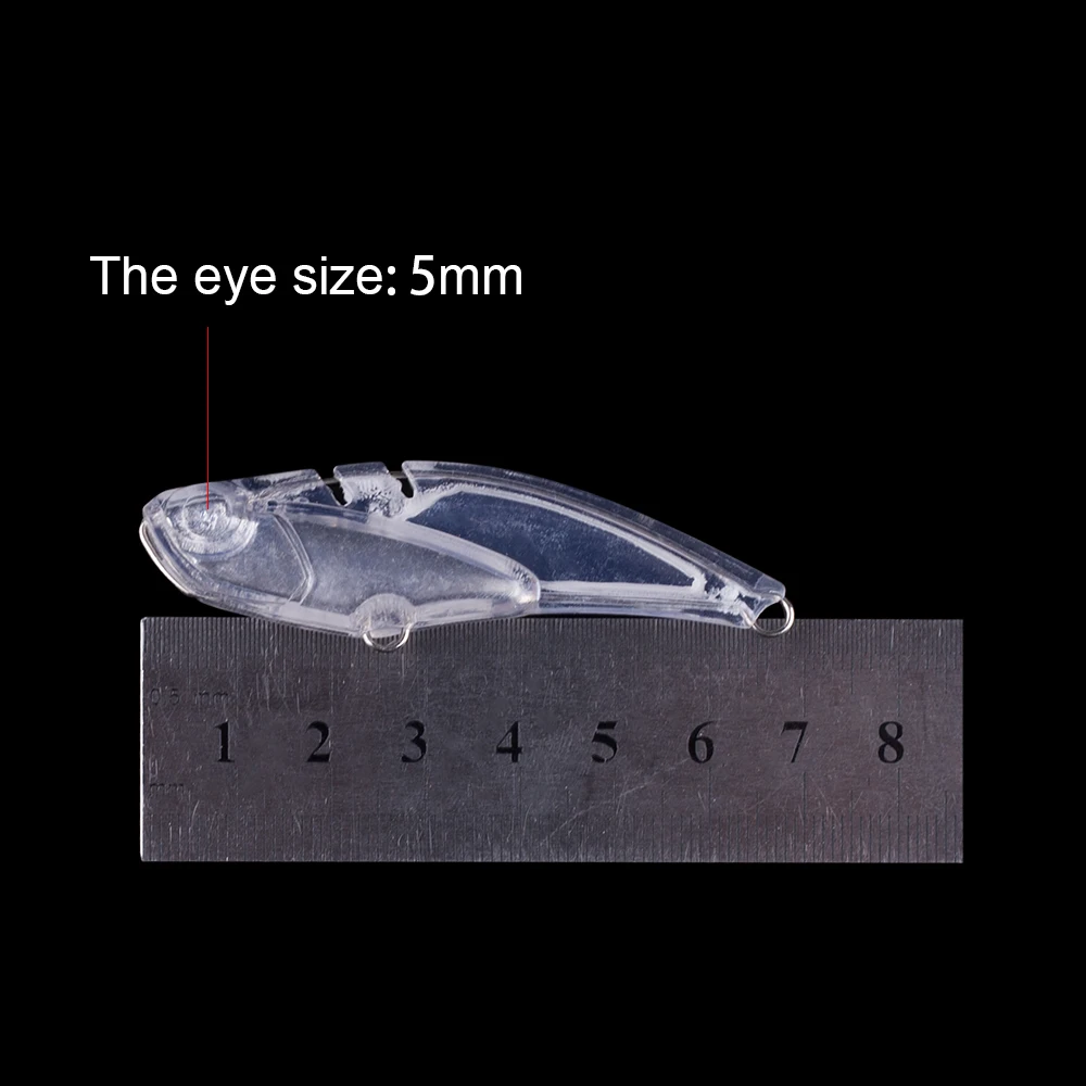 Hanlin-cebos duros de hundimiento sin pintar, cebos artificiales, Crankbait, aparejos en blanco, 10/20 piezas, 7CM, 18G - imagen 2