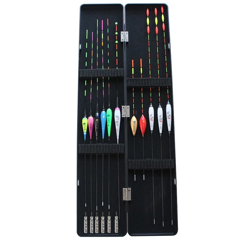 Flotadores de pesca CR425 de 11 unids/lote, Sensor de gravedad luminoso eléctrico de alto brillo, accesorios de flotabilidad de carpa, Incluye caja - imagen 2