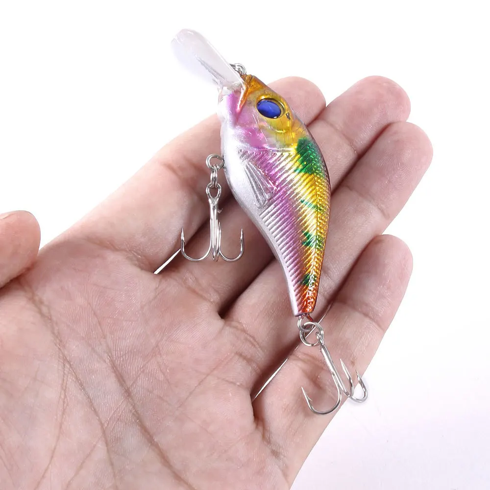 Señuelos de pesca flotantes Crankbait de 80mm y 10,2g, cebo duro Artificial para lubina de agua salada, manivela Popper, equipo de Swimbait de plástico - imagen 3