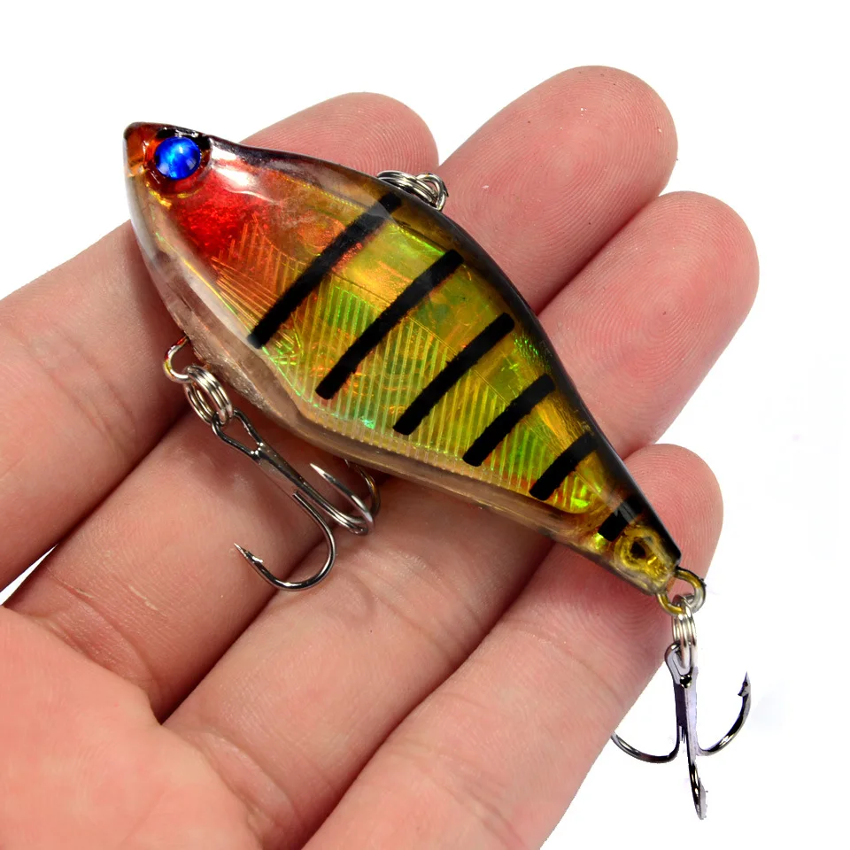 Señuelo de Pesca duro VIB, 1 piezas, 6cm, 13g, cebo Artificial de plástico, anzuelos triples, Peche, Lucio, curricán, aparejos de Pesca - imagen 5
