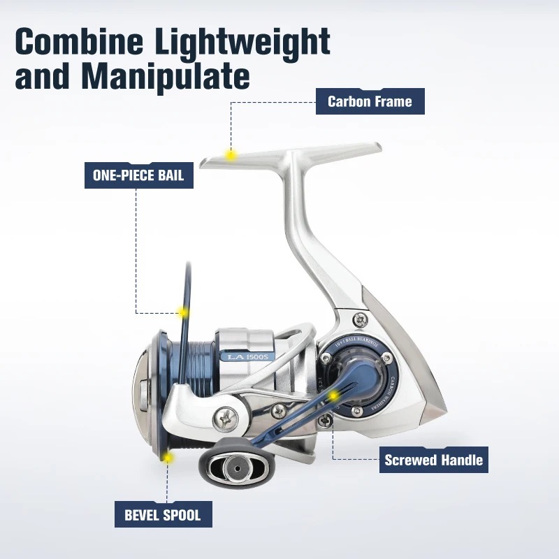TSURINOYA-carrete de pesca giratorio ultraligero, 149g, LANIUS 800, 1000, 1500S, cebo fino de carbono, carrete de fundición larga, bobina poco profunda - imagen 3
