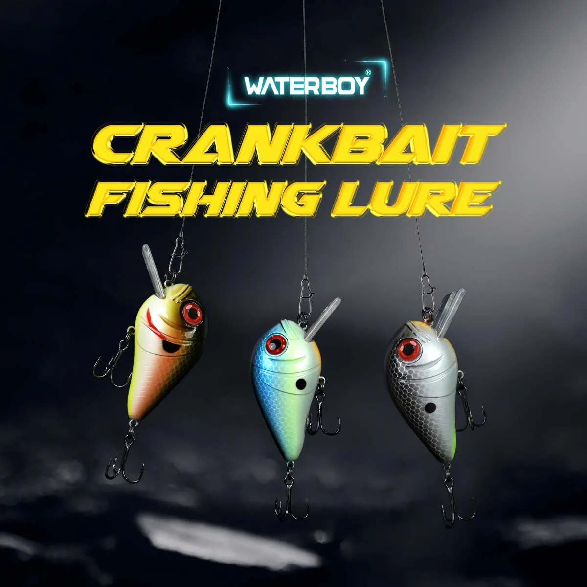 Señuelos de pesca WATERBOY Crazy Crankbaits, nuevo diseño, Mini columpio de pececillo, manivela pequeña, cebos duros, 21g, 62mm, Wobblers, señuelo de pesca - imagen 3