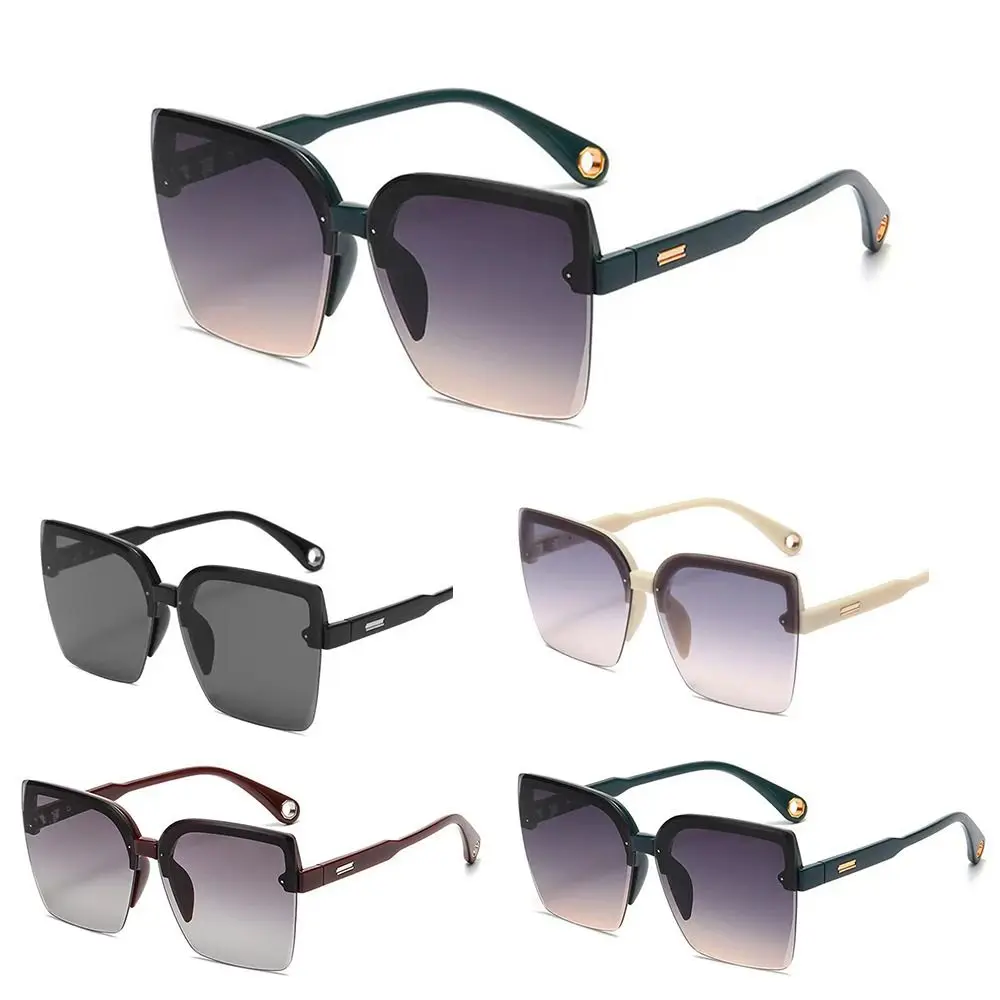 Gafas de sol de gran tamaño cuadradas sin montura de diseño de lujo de gafas vintage Gafas de sol - imagen 2