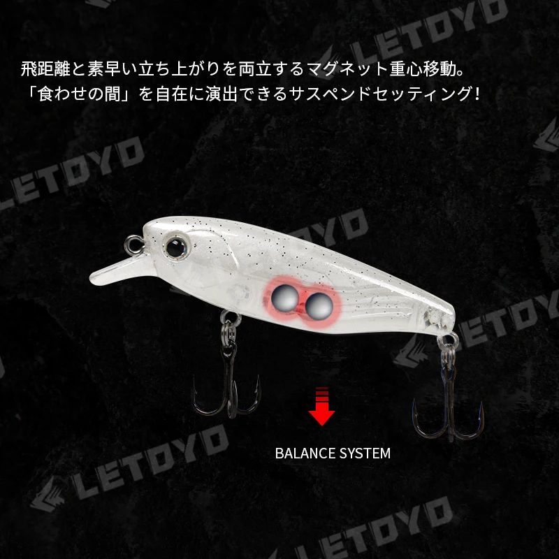 LETOYO, 58mm, 8g, señuelo de pesca de lubina, cebo duro Artificial magnético, para pesca en agua salada, Propósito general para agua dulce - imagen 5