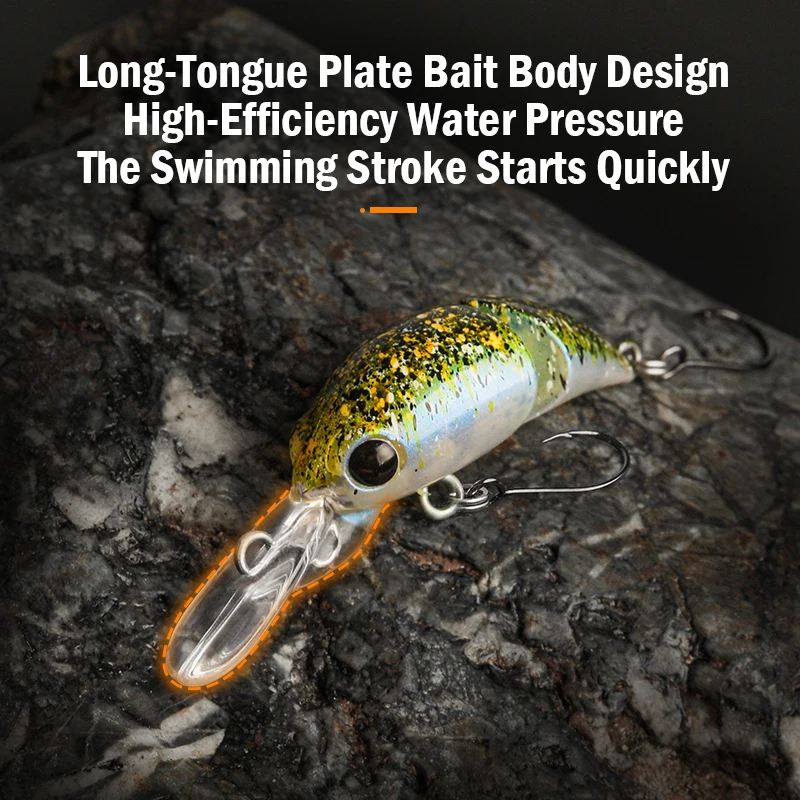 LEYDUN 35mm 2,6g Micro Señuelos de Pesca dos Secciones pececillo flotante buceo poco profundo Crankbait pesca Artificial Swimbaits señuelo - imagen 4