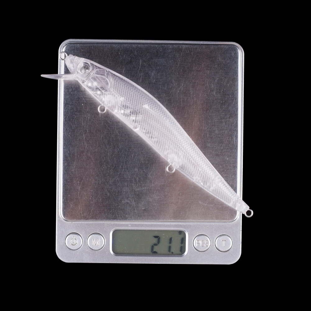 Hanlin-SEÑUELOS DE PESCA DE pececillos sin pintar, cebos artificiales de plástico duro, aparejos en blanco flotantes, 5/10 piezas, 14CM, 20G - imagen 3