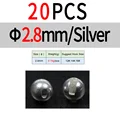 2.8mm 20pcs Silver