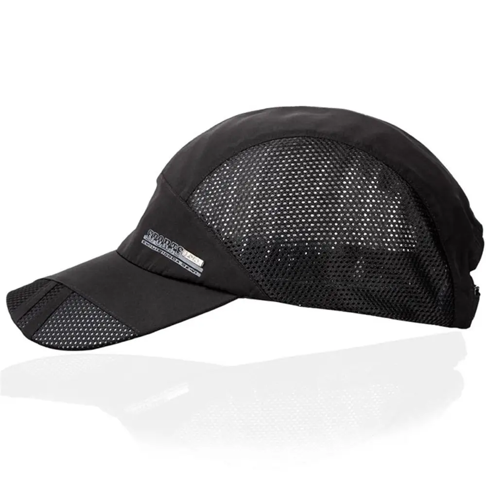 Gorra deportiva transpirable de moda hueca, gorra para el sol, gorra con visera de Golf ajustable, gorra de malla de secado rápido, gorras de béisbol