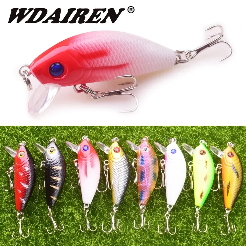 Señuelo de Pesca Topwater Minnow, 5cm, 4,5g, Crankbait, cebo duro luminoso, señuelos de lubina, Wobblers artificiales, aparejos de Pesca, 1 ud. - imagen 5