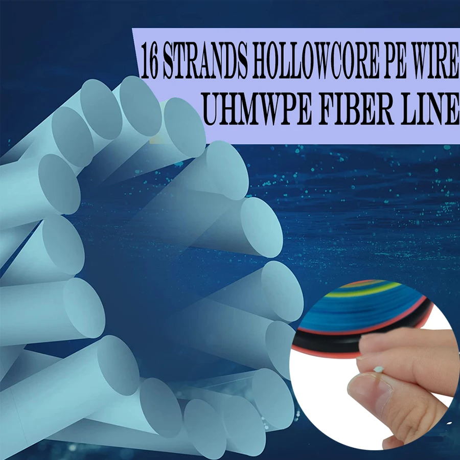 Línea de pesca trenzada PE X16 de alta resistencia, hilo trenzado multicolor de 16 hebras para pesca de carpa y lubina, 500m, 300m, 90lb, 110LB - imagen 3