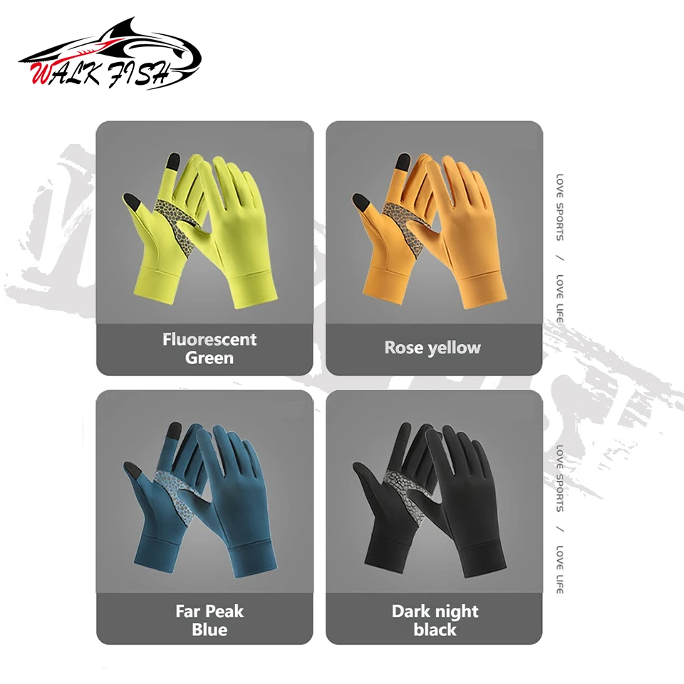 WALK FISH-guantes de pesca para entrenamiento de invierno, mantienen el calor, deportes al aire libre, correr, deportes de maratón, ciclismo, colección de forro polar antideslizante - imagen 5