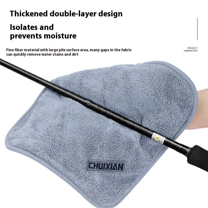 Toalla de pesca ultra suave y de secado rápido, toalla de fibra ultrafina, toalla de limpieza para pesca al aire libre, caña de pescar para fregar - imagen 4