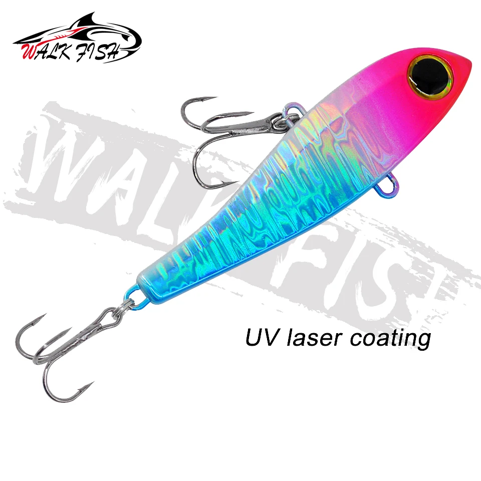 WALK FISH 1 Uds Pesca de invierno señuelos VIB de tono alto 34g sonajero hundimiento vibración Pesca lubina atún Bluefish aparejos de Pesca - imagen 5