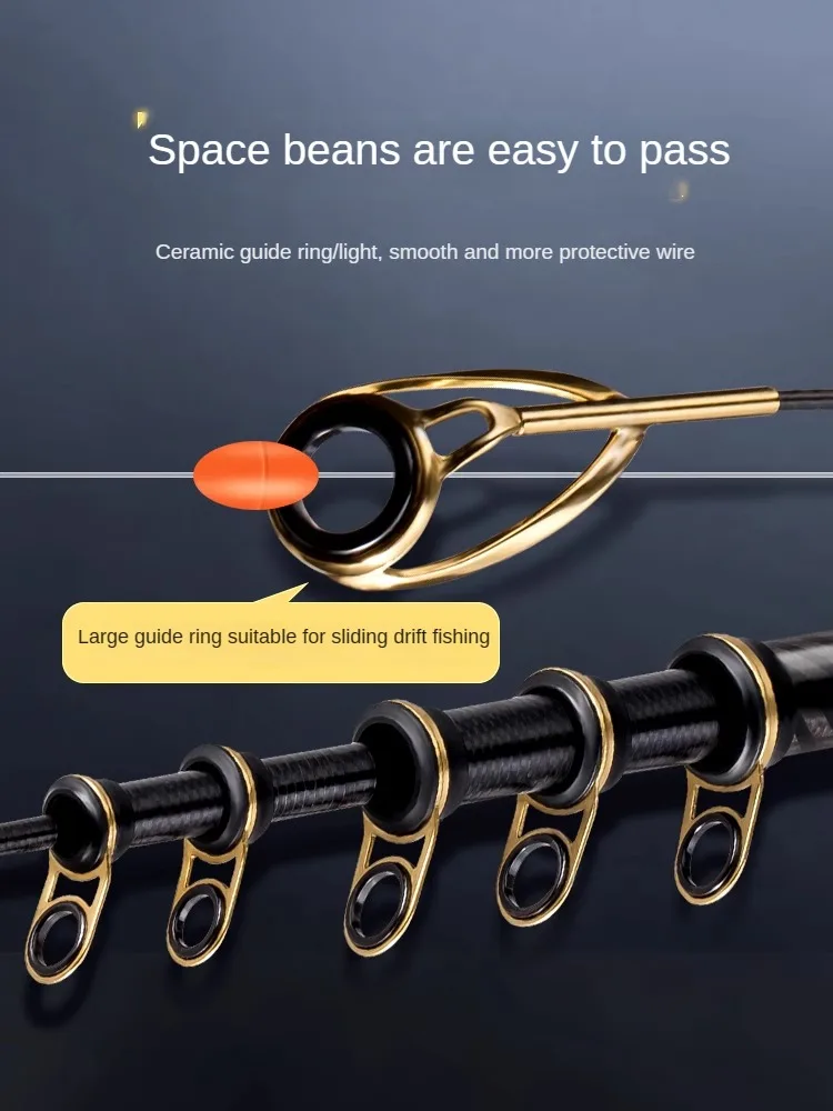 Caña de pescar en roca ultraligera súper dura, guía grande, caña de lanzamiento de distancia de alto carbono, caña de pescar telecópica de doble propósito para mar - imagen 3