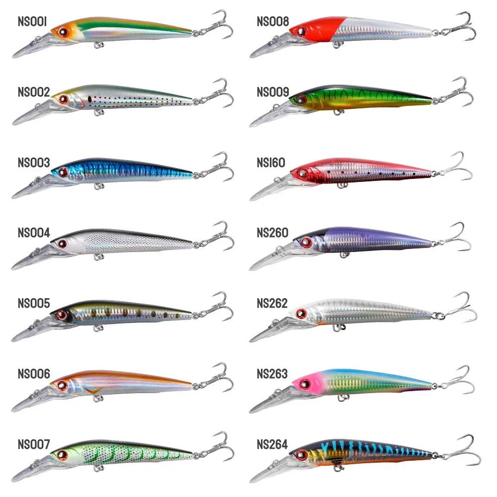 NOEBY-señuelo de pesca de pececillo, 140mm, 50g, 180mm, 98g, Wobblers que se hunden, cebos duros artificiales, Lucio, aparejos de pesca de agua salada - imagen 3