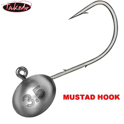 TAKDO YZJ01 anzuelo de cabeza Aji anzuelo Mustad 1,5G 2,5G 3,5G 5,5GN 7,5G anzuelos de pesca en roca señuelo fino cabeza de plantilla de pesca doble púas