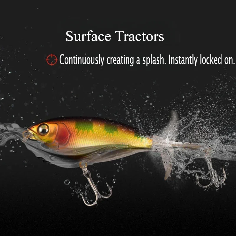 1 Uds 6g/10g lápiz flotante ruido señuelo superficie Wobbler cebo duro giratorio 65mm/80mm Spinnerbait autónomo LUYA BAITS - imagen 5