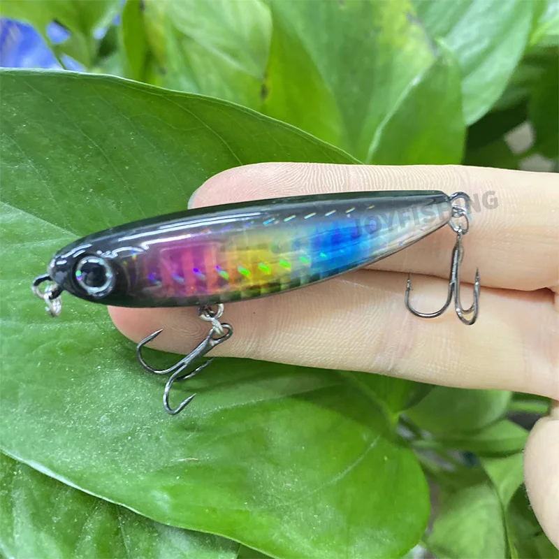 Señuelo de Pesca de lápiz de superficie, cebo Artificial flotante Topwater Doggy, lubina, trucha, Lucio, Wobbler, aparejos de Pesca 9016, 60mm, 6g - imagen 4