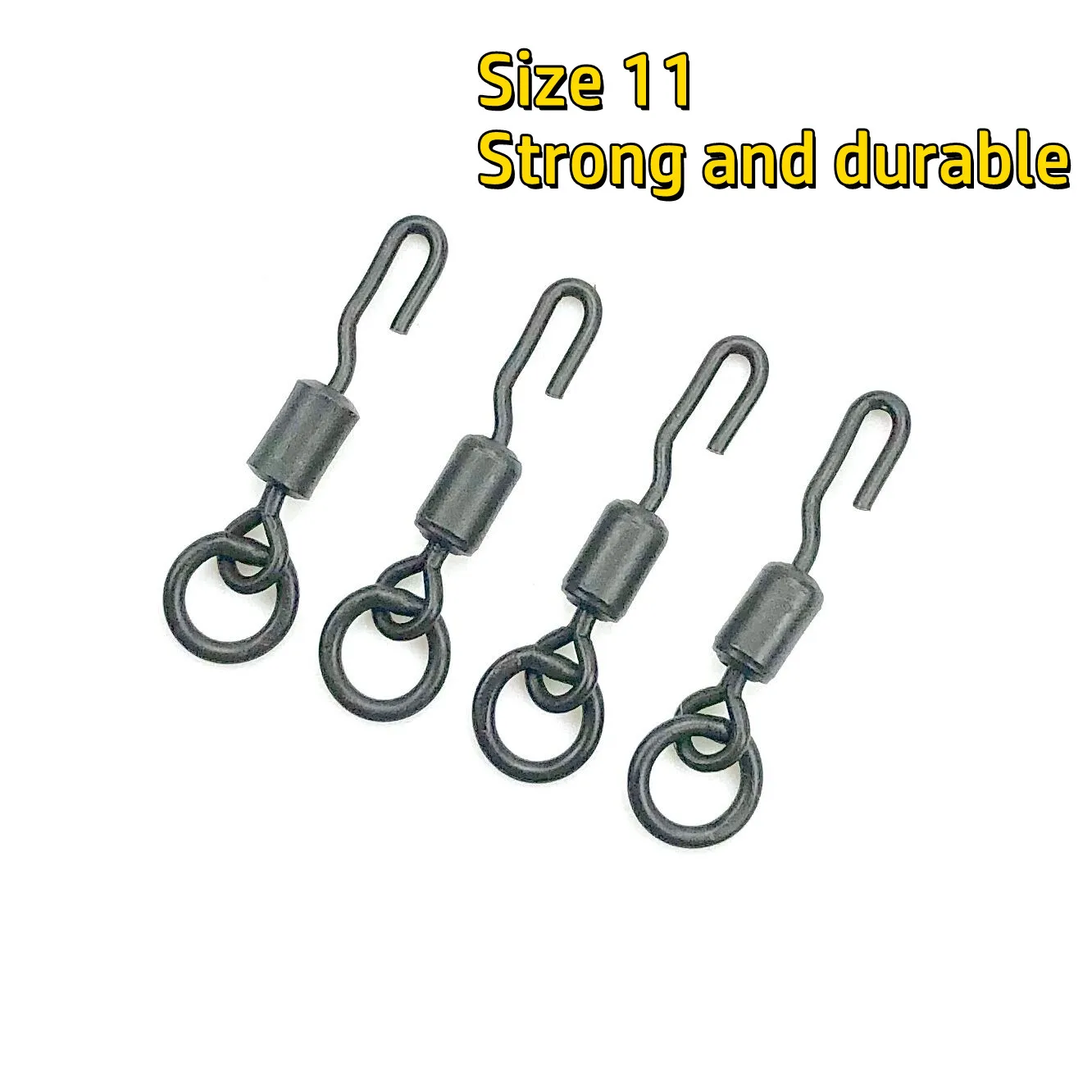 20 piezas broches giratorios para pesca de carpa con anillo sólido giratorio Ronnie para accesorios de aparejo para el cabello - imagen 4