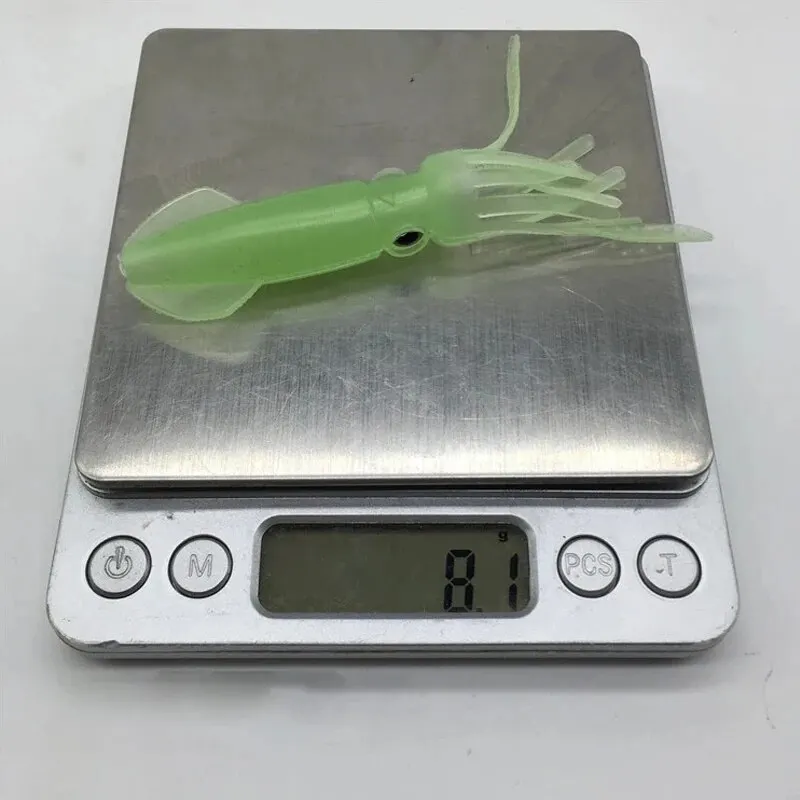 BURLE-Señuelos blandos luminosos, mezcla de pulpo engrasado, faldas suaves, señuelos de calamar, plantilla de calamar suave Artificial, Señuelos de pesca personalizados - imagen 5