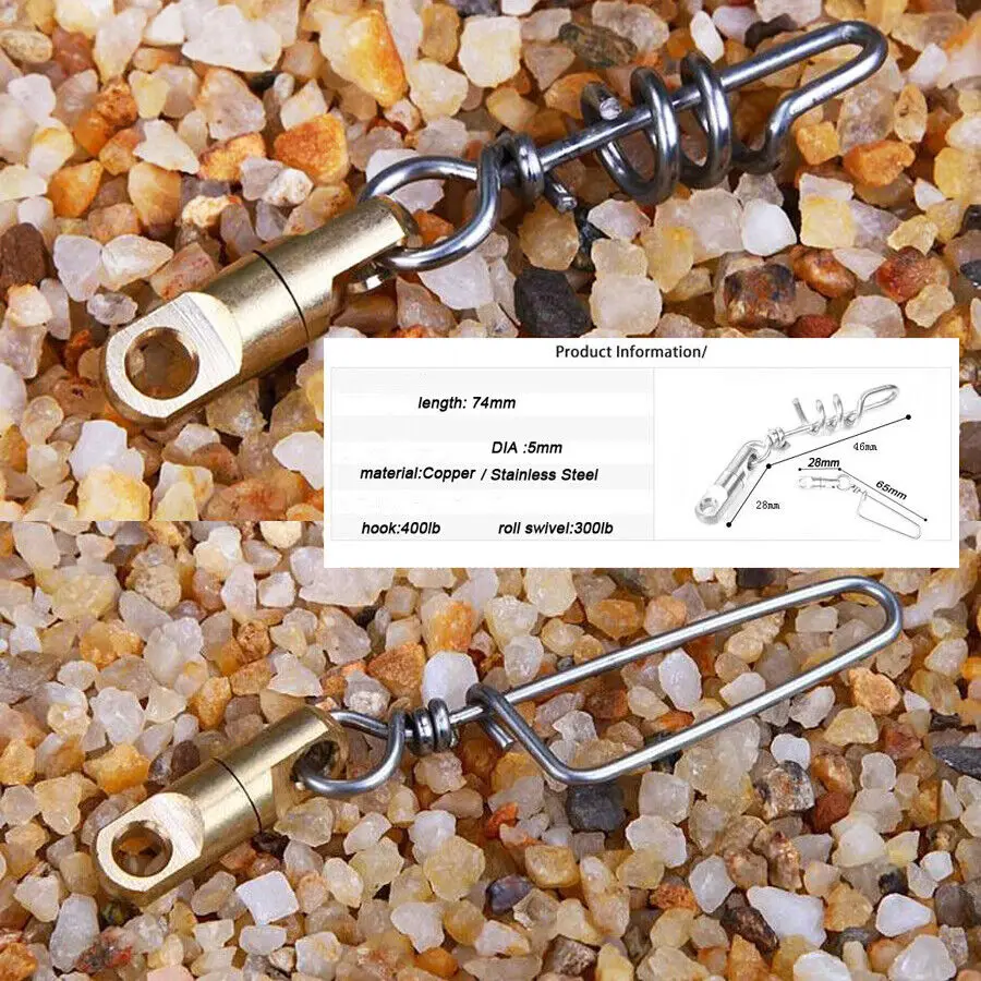 Conector a presión de pesca, rodamiento de bolas de pesca de alta resistencia, juego grande, 10 piezas - imagen 2