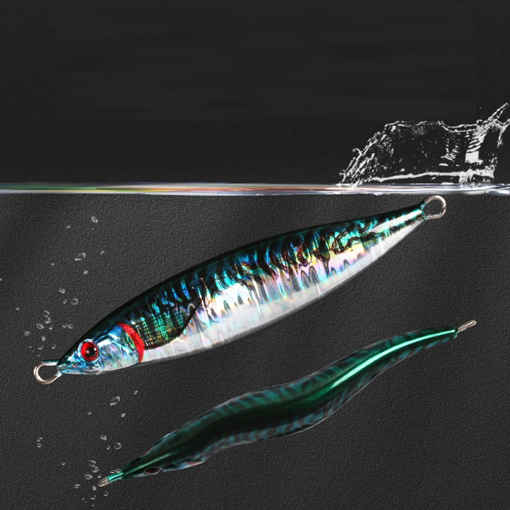 VOLIN-señuelo de pesca Jigging de caída rápida, cebo de Metal con brillo UV, forma de S, 160g200g300g400g, bote de hundimiento en agua salada - imagen 5