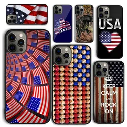 Funda iPhone bandera americana – Diseño béisbol rojo, blanco y azul