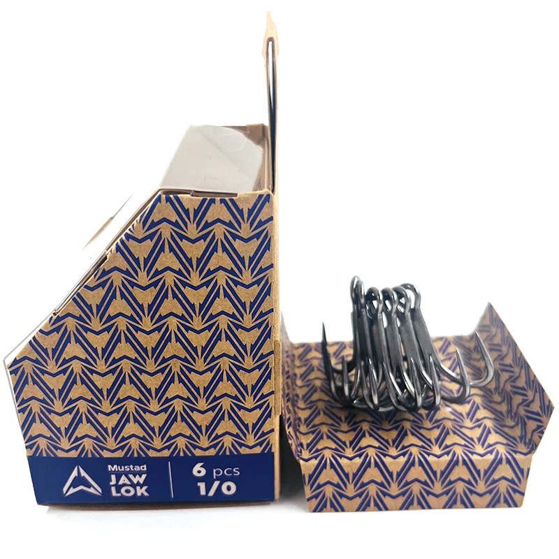 MUSTAD Noruega JL75NP-TS autoequilibrado tres ganchos 5X gancho de alta resistencia resistente a la corrosión señuelo anzuelo de cebo falso - imagen 4