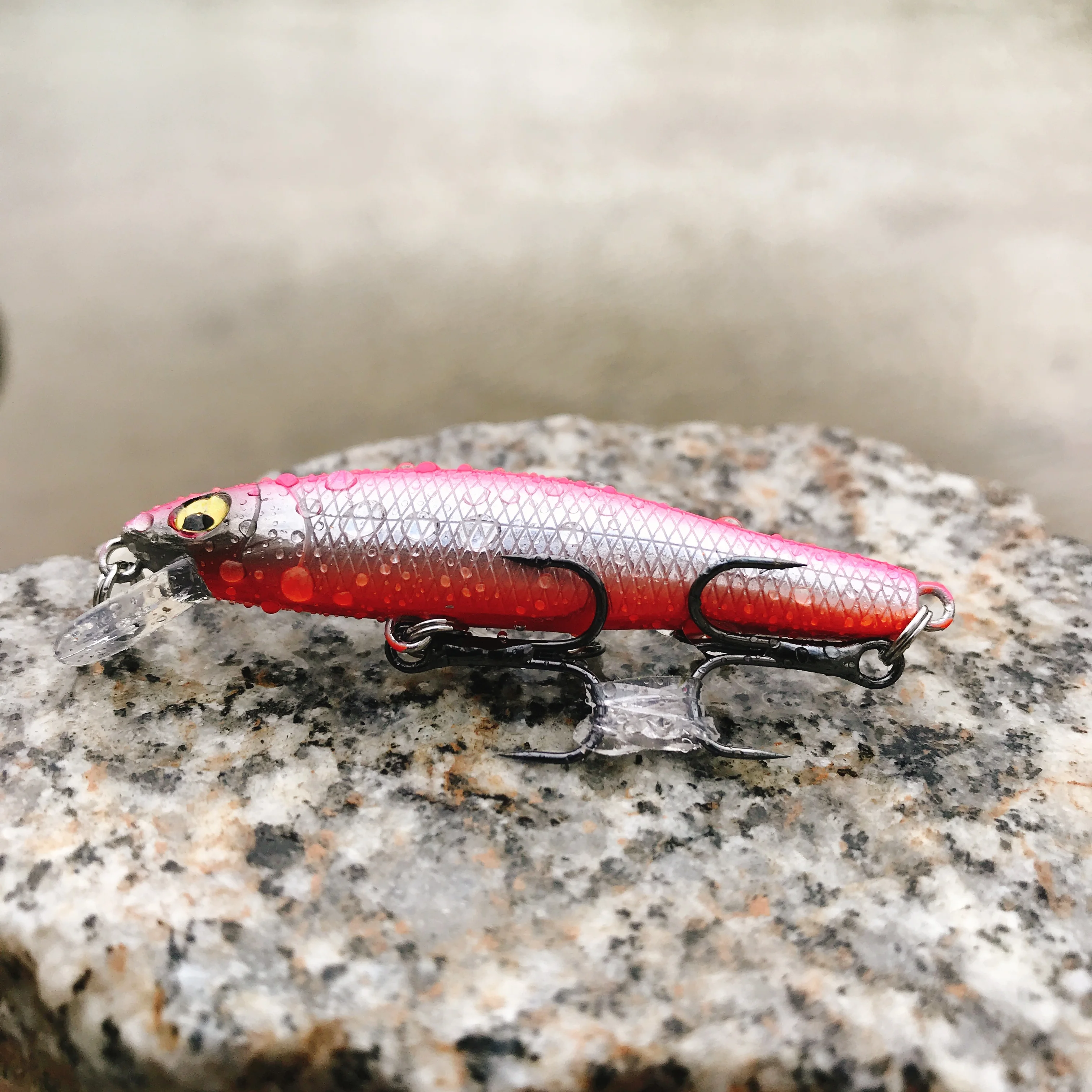 Señuelos de Pesca de pececillos que se hunden de forma realista, Crankbait de lubina, para pesca en Río y Río, con Swimbait realista, 58mm/3,9g - imagen 4