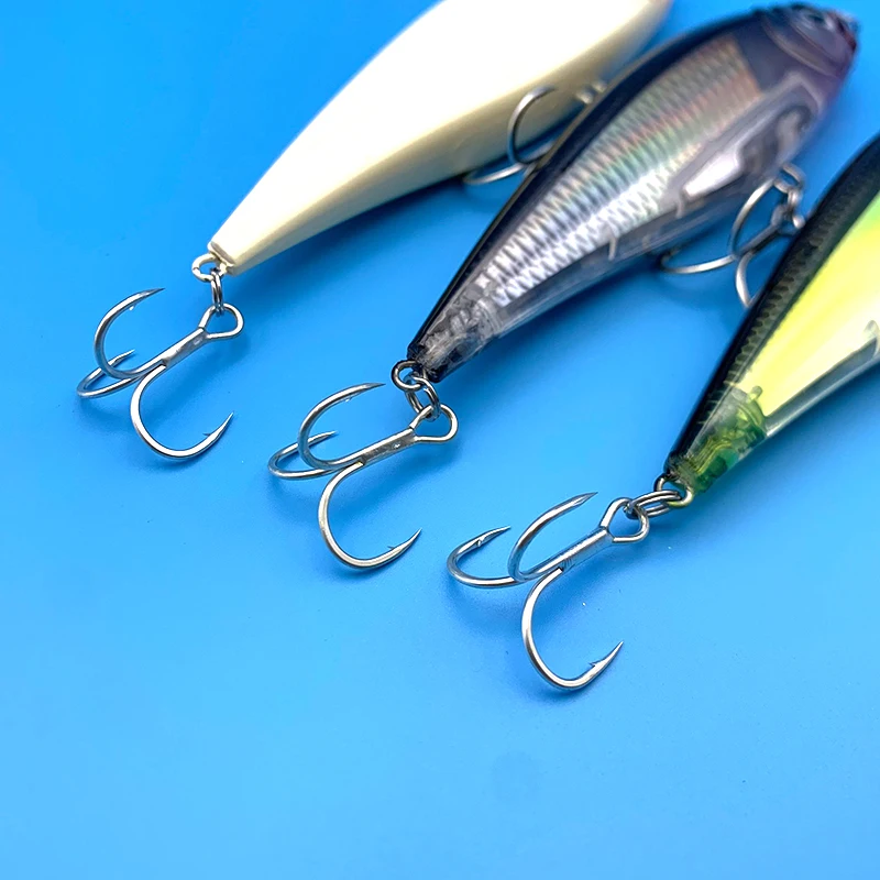 Señuelo de Pesca Testar, 130mm, 48g, gran juego, cebo tipo lápiz flotante, cebo láser de curricán Artificial de fundición larga para Pesca de atún GT - imagen 5