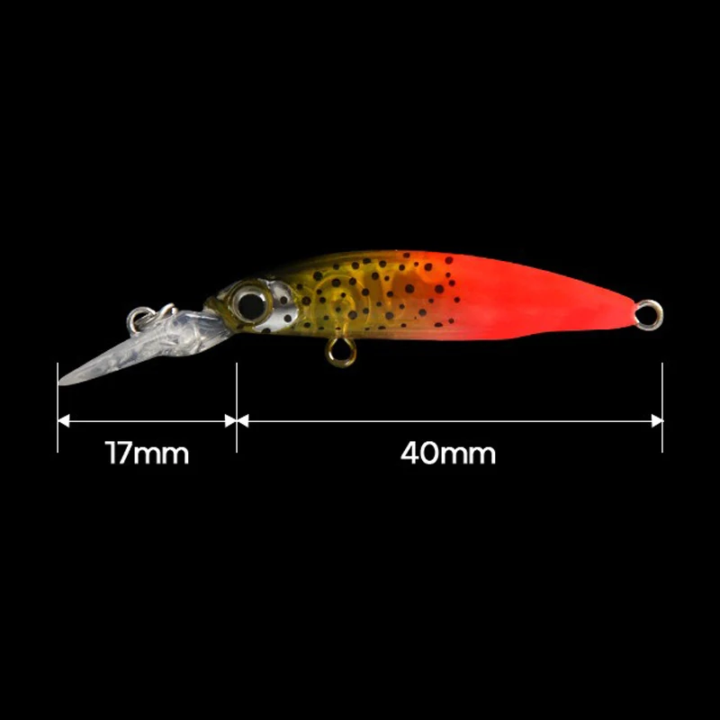 Mini señuelo de pececillo hundido de 1,8g/40mm, placa de lengua larga, señuelo de pesca de pececillo con un solo gancho, revestimiento láser, señuelos de trucha - imagen 2