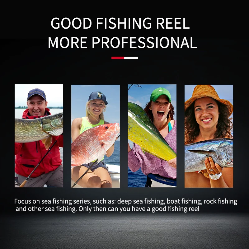 Suministros de pesca carrete de cebo Windlass 2000Series plateado azul rojo venta de pesca carrete pesado de alto perfil a bordo pesca al aire libre - imagen 3