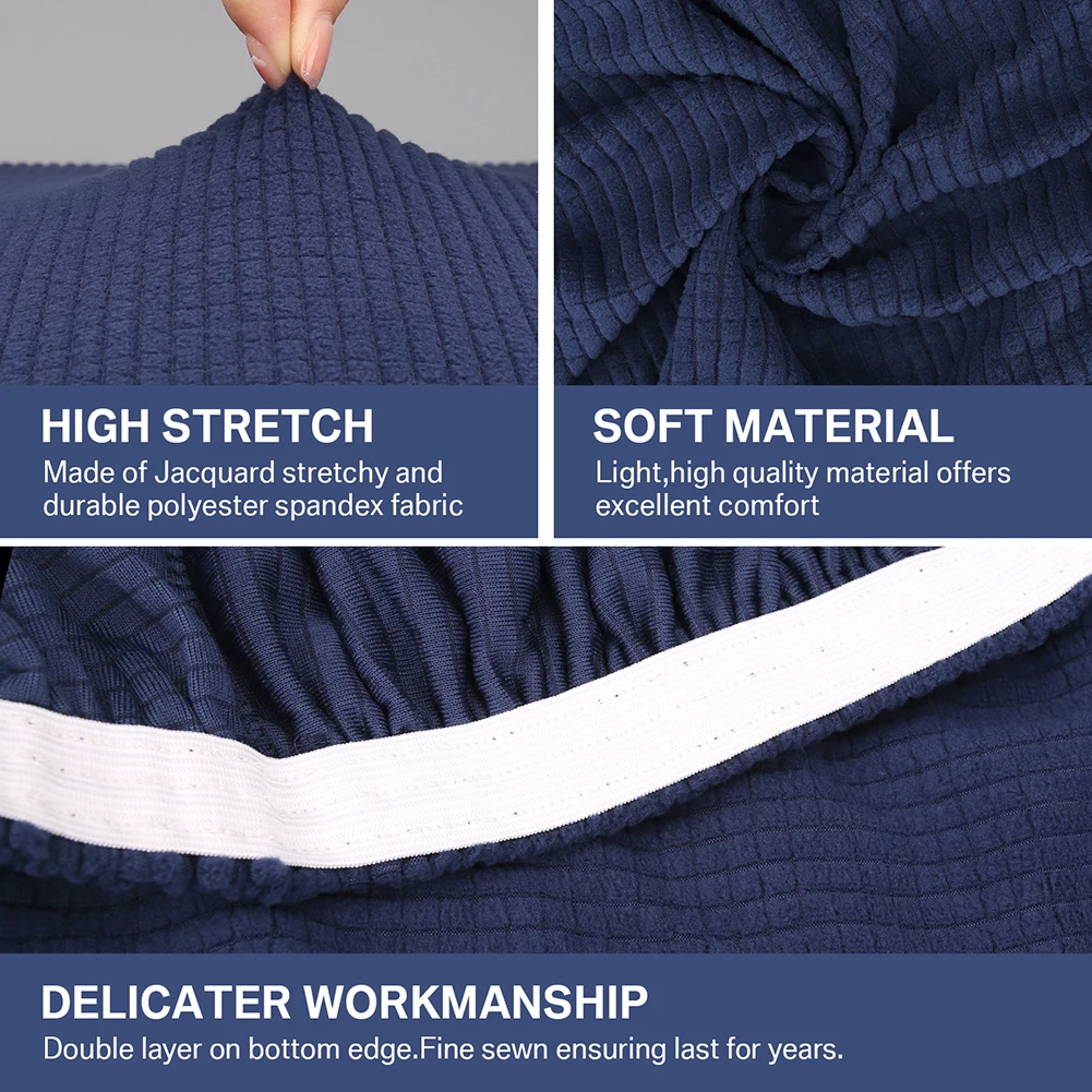 Funda para cojín de asiento de sofá de Jacquard, funda para silla elástica, lavable, extraíble, Protector de sofá Polar de 1/2/3/4 asientos, 1 ud. - imagen 4