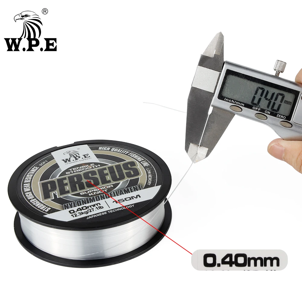 W.P.E 150m PERSEUS Nylon Fishing Line Monofilament 0.20mm-0.50mm 6.8lb-38.7lb Resistance Bass Carp Fishing Line Fishing Tackle - imagen 4