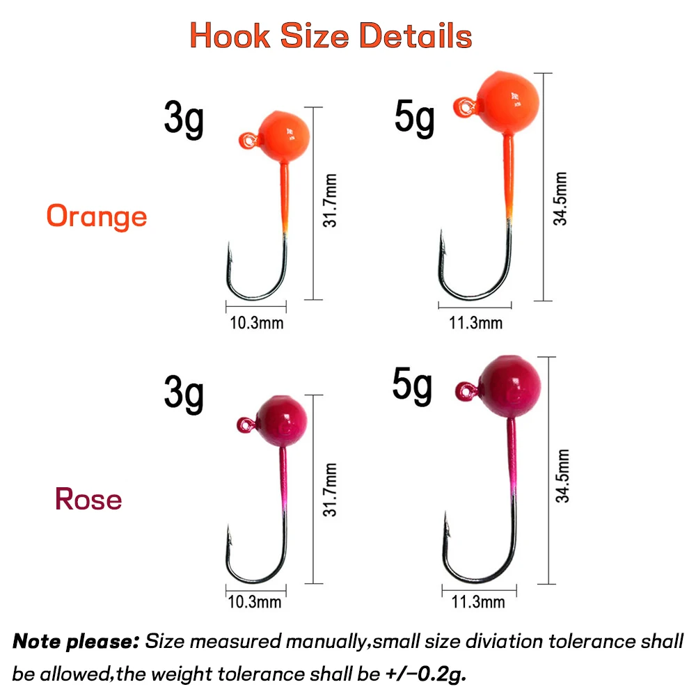 WIFREO 4pcs Weighted Metal Jig Hook Bugger Bait Mini Marabou Crappie Jig Pan Fish Ice Jig Fly Winter Ice Fishing Lure Fast Sink - imagen 3