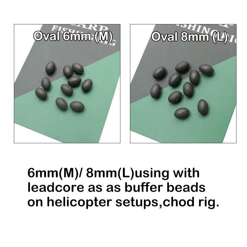 10 Uds. Cuentas ovaladas de tungsteno, accesorios de pesca de carpa, cuentas Chod, pelo de carpa negra, Helicóptero Chod Rig, aparejo Terminal, equipo de herramientas - imagen 5