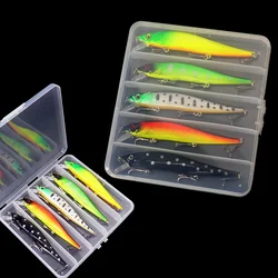 Juego de Señuelos de Pesca, pececillo flotante, 14g, 11,7 cm, cebos, anzuelos triples, Whopper Plopper, caja de aparejos de Pesca, sonajero, Cranbait, Pesca Jerkbait