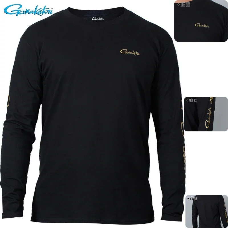 Camiseta de pesca de manga larga con cuello redondo, Top de pesca transpirable, ropa Anti-UV de secado rápido para primavera y otoño - imagen 2