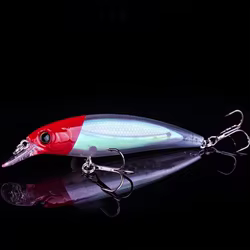 Señuelo luminoso piezas Pesca, cebo duro de 8cm/5,5g, aparejos de Pesca, Swimbait Artificial, gancho de calidad, 1 unidad