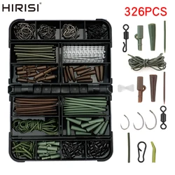 Set de aparejos para carpa: broches giratorios y clips de seguridad