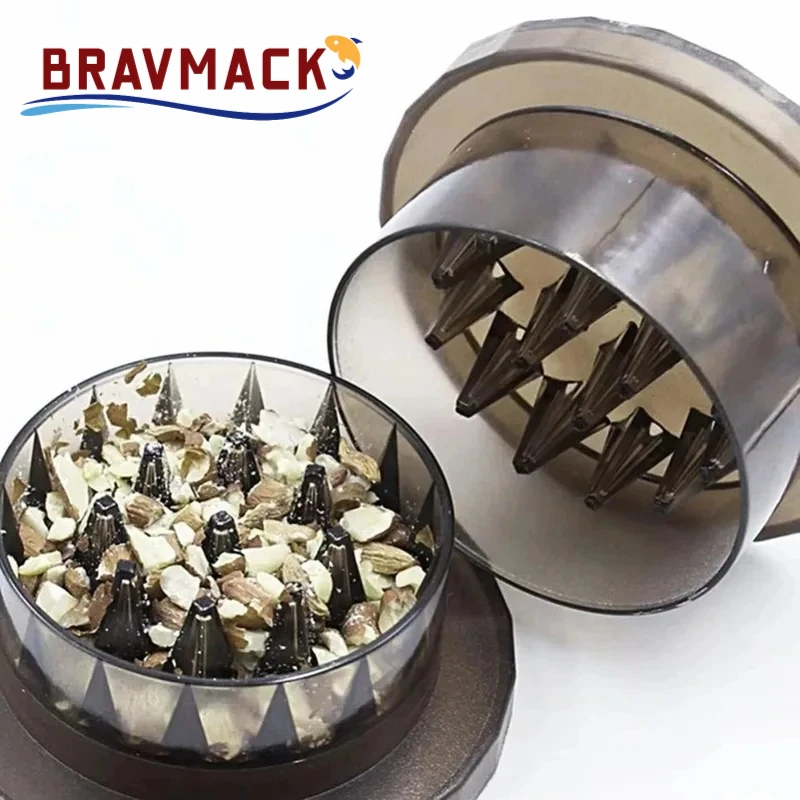 BRAVMACK Molinillo de plástico Molinillo manual portátil de 60 mm para triturar molinillo de especias de tabaco para moler tabaco