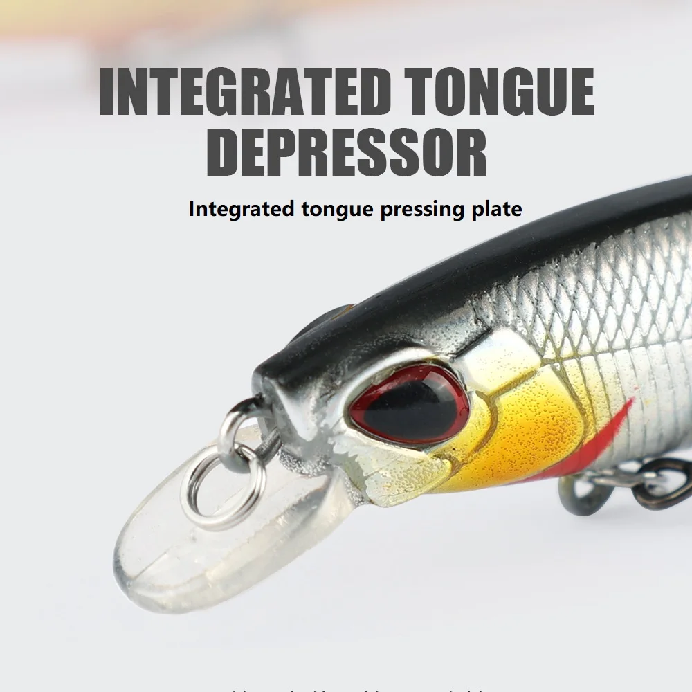Señuelo de Pesca de pececillos, anzuelos triples con anzuelos triples, señuelo de Pesca de 64mm/6g, anzuelos Crankbait, 1 piezas - imagen 4