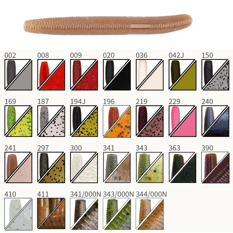 YAMAMOTO Verme de fideos de gravedad específica alta SENKO de 3 pulgadas, cebo blando Texas Wacky señuelo cebo blando versión estadounidense - imagen 4