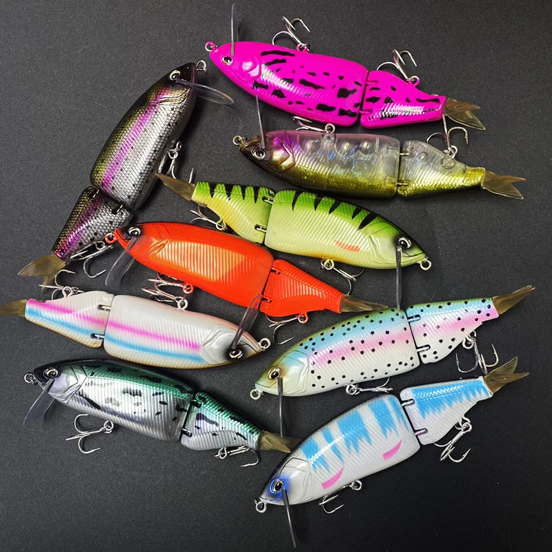 Señuelos de Pesca de pececillos grandes multiarticulados, cebo duro Artificial, cola de silicona realista, Wobbler de plástico, 160mm, 59g, 2 secciones - imagen 5