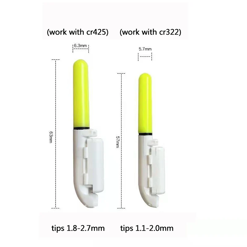 Barra de luz Led con 10 baterías, luz electrónica con Clip para pesca nocturna, lámpara brillante impermeable, CR322, CR425, B634, lote de 10 unidades - imagen 2