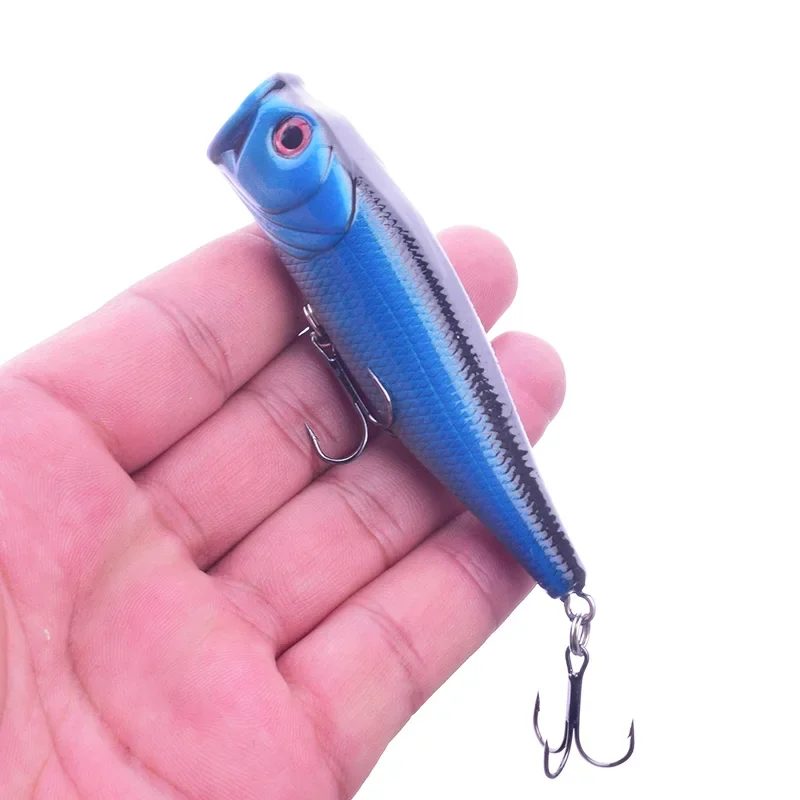 Señuelo de Pesca Topwater Popper, cebos flotantes de 8,5 cm, 14g, lubina, mar, manivela, cebo de natación, Wobblers, aparejos de Pesca, 1 ud. - imagen 5
