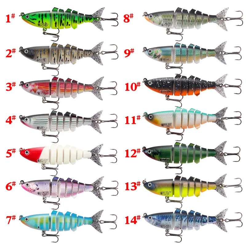 Señuelo de pesca con múltiples secciones articuladas, 1 piezas, 11CM, 25,5g, cebo Artificial Wobbler, Swimbait para lubina - imagen 2